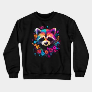 Raccoon Happiness Crewneck Sweatshirt